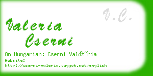 valeria cserni business card